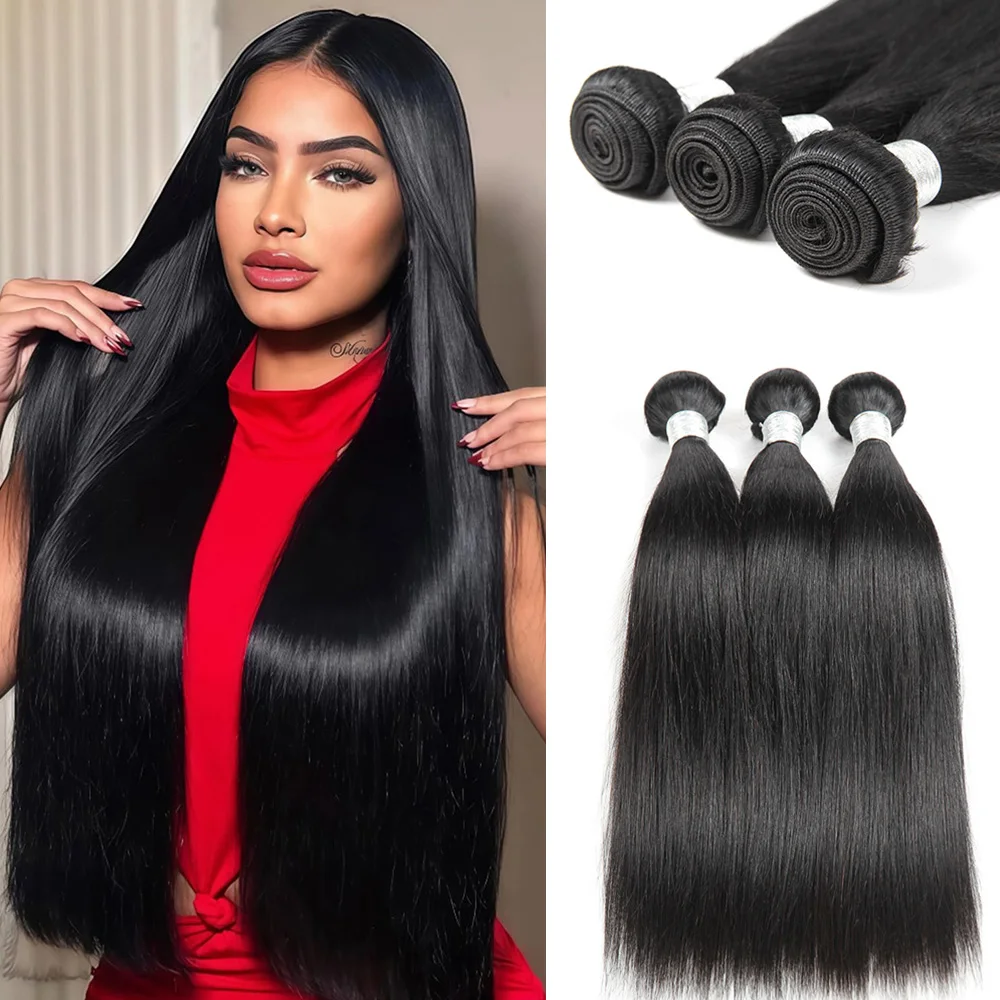 Наборы из 1/3/4 пучков бразильских прямых натуральных волос, 100% необработанные, натуральные черные, для наращивания.
Наборы из 1/3/4 пучков бразильских прямых натуральных волос, 100% необработанные, натуральные черные, для наращивания.