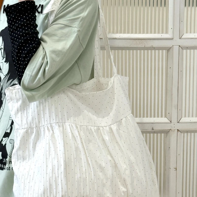 Korean Dot Canvas Bags Women High-capacity Office Lady Pleated Chic Shoulder Handbags Fashion Y2k Aesthetic Underarm Bag Women
Korean Dot Canvas Bags Women High-capacity Office Lady Pleated Chic Shoulder Handbags Fashion Y2k Aesthetic Underarm Bag Women