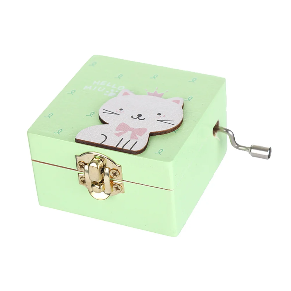 Wooden Music Box Hand Cranked Kitten Shaped Miniature Wind Up Mechanical Rotation Box for Birthday Valentine Christmas Random
Wooden Music Box Hand Cranked Kitten Shaped Miniature Wind Up Mechanical Rotation Box for Birthday Valentine Christmas Random