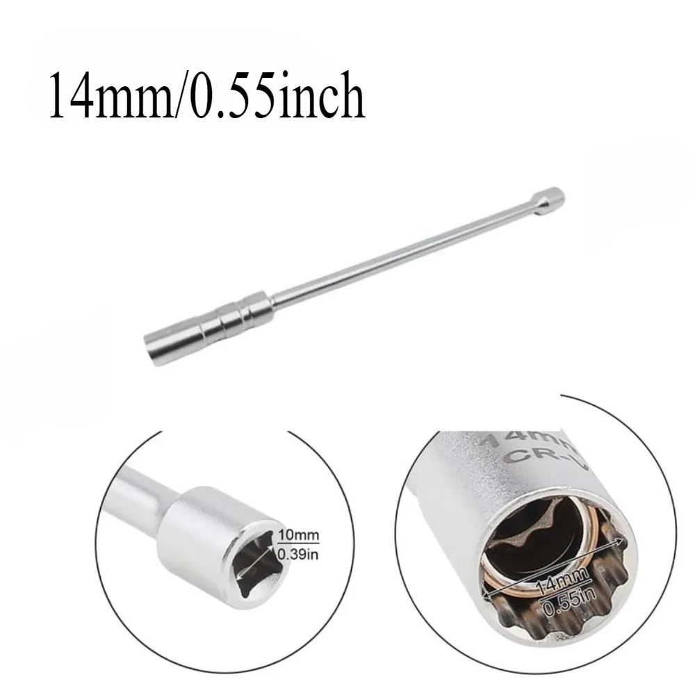 14mm Drive Universal Joint Spark Plug Socket - 14mm Ultra-Thin Magnetic Spark Plug Wrench, Extra Long Spark Plug Removal Tool
14mm Drive Universal Joint Spark Plug Socket - 14mm Ultra-Thin Magnetic Spark Plug Wrench, Extra Long Spark Plug Removal Tool