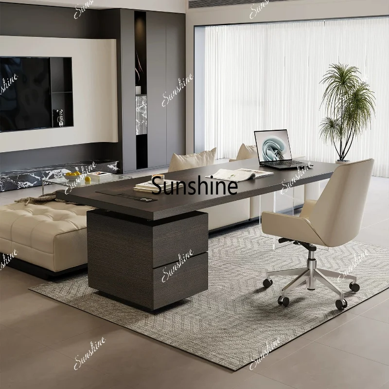 Italian minimalist solid wood desk high-end suspended home computer light luxury office
Italian minimalist solid wood desk high-end suspended home computer light luxury office