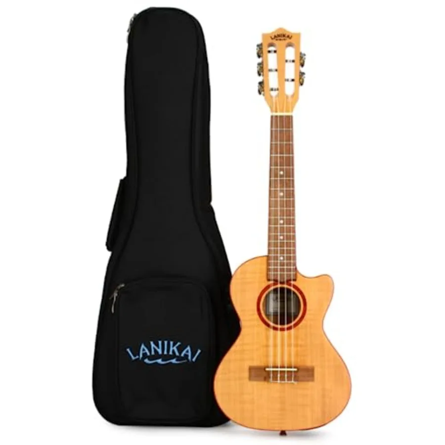Tenor ukulele for live performance, flame maple body with cutaway and electronics, natural finish, Fishman Kula preamp and tune
Tenor ukulele for live performance, flame maple body with cutaway and electronics, natural finish, Fishman Kula preamp and tune