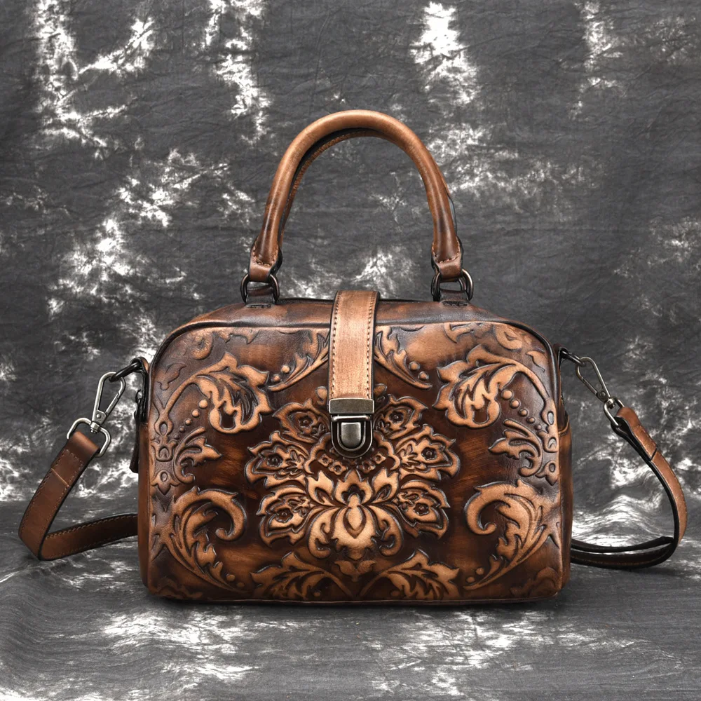 Leather women's tree paste leather retro handbag casual shoulder oblique span bag hand-polished first layer cowhide fashionable
Leather women's tree paste leather retro handbag casual shoulder oblique span bag hand-polished first layer cowhide fashionable