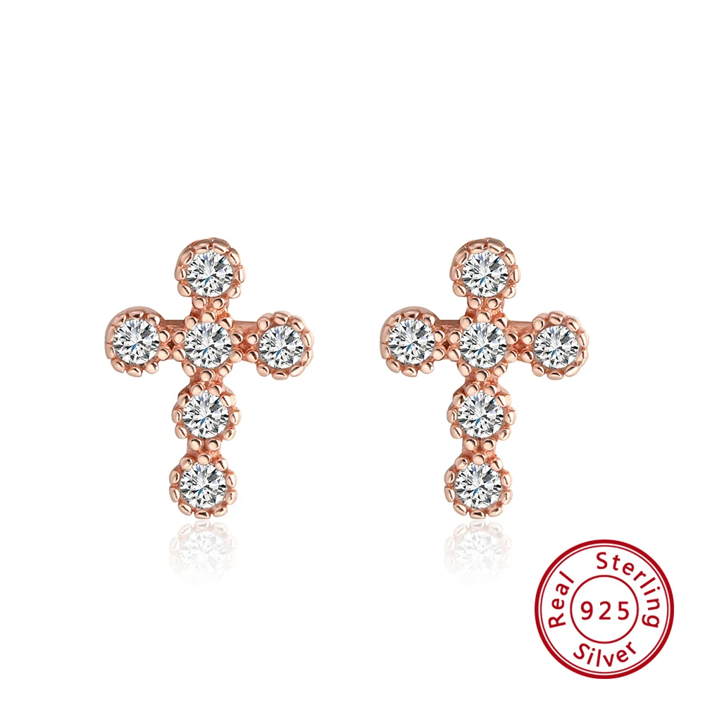 KISS MANDY Women Girl's 9mm Small Cute Cross Stud Earrings Real 925 Silver Full Zircon Rose Gold Color Silver Jewelry SE106
KISS MANDY Women Girl's 9mm Small Cute Cross Stud Earrings Real 925 Silver Full Zircon Rose Gold Color Silver Jewelry SE106