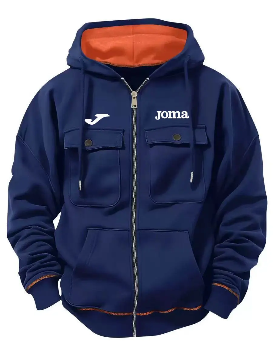 Joma Hooded Sweatshirt with Zipper Jacket European Style Loose Fit Suitable for Spring Autumn and Outdoor Fashion Men's Clothing
Joma Hooded Sweatshirt with Zipper Jacket European Style Loose Fit Suitable for Spring Autumn and Outdoor Fashion Men's Clothing