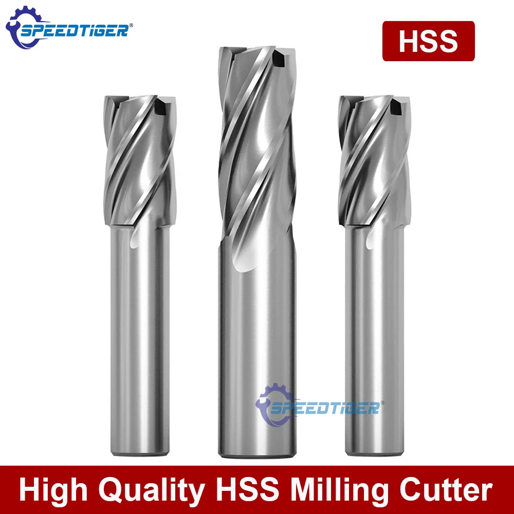 High Speed Steel Straight Shank End Mill CNC Cutting Tool Four Flute Fully Ground Center Milling Bit For Metal Iron Aluminum
High Speed Steel Straight Shank End Mill CNC Cutting Tool Four Flute Fully Ground Center Milling Bit For Metal Iron Aluminum