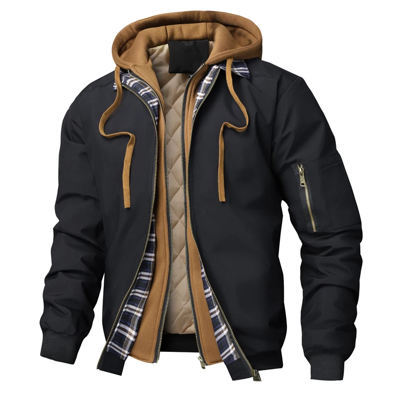 Autumn Winter Men's Warm Bomber Jacket Outdoor Man Thick Windbreaker Hiking Hooded Coats Men Thermal Sports Zipper Parkas Jacket
Autumn Winter Men's Warm Bomber Jacket Outdoor Man Thick Windbreaker Hiking Hooded Coats Men Thermal Sports Zipper Parkas Jacket