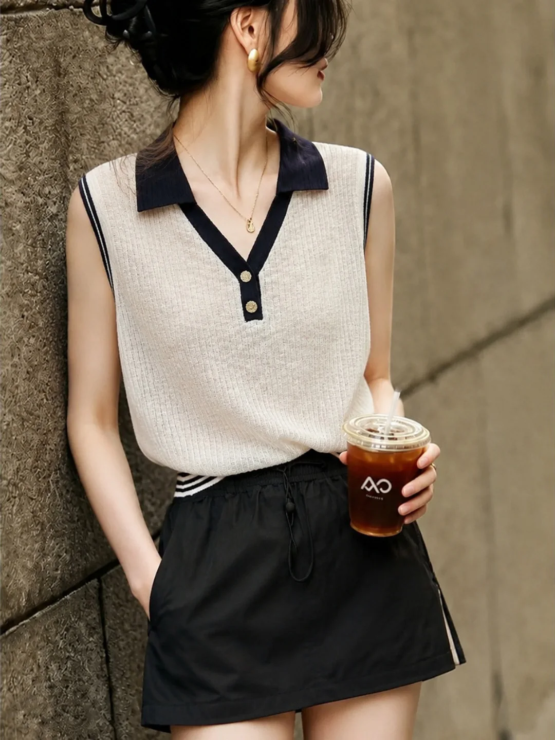 Summer Design Ice Silk Knitted Top Soft Comfortable Korean Style Color Block Slimming Trendy Overhead Silk Blend Women's Shirt
Summer Design Ice Silk Knitted Top Soft Comfortable Korean Style Color Block Slimming Trendy Overhead Silk Blend Women's Shirt
