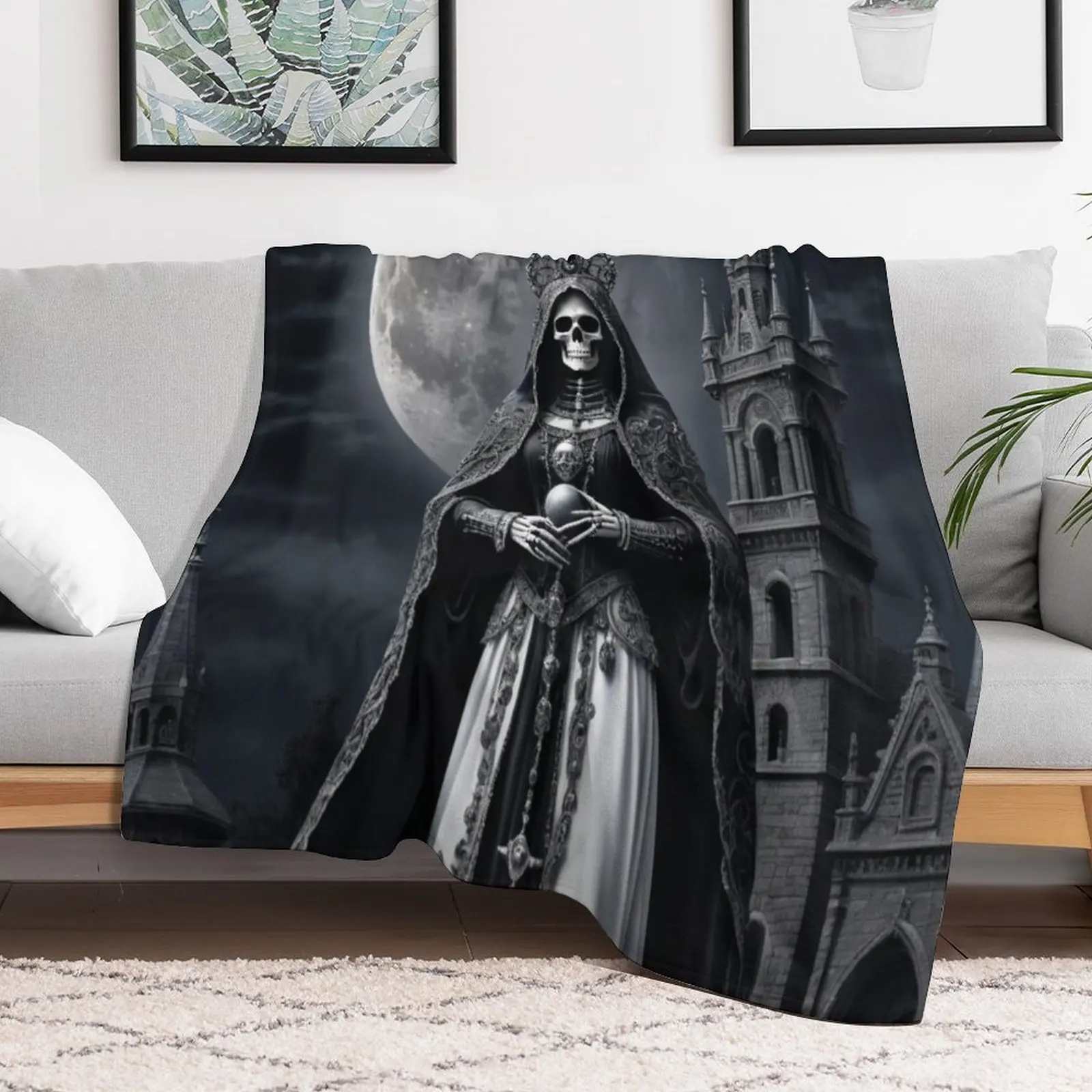 Santa Muerte with Moon Throw Blanket Comforter sofa bed Bed Fashionable Blankets
Santa Muerte with Moon Throw Blanket Comforter sofa bed Bed Fashionable Blankets