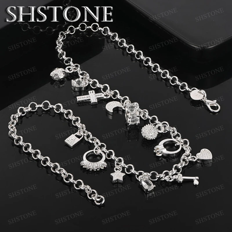 AAA Zircon Fashion 925 Sterling Silver Necklace For Men Women Engagement Wedding Party Jewelry Gift Accessories Key Lock Pendant
AAA Zircon Fashion 925 Sterling Silver Necklace For Men Women Engagement Wedding Party Jewelry Gift Accessories Key Lock Pendant