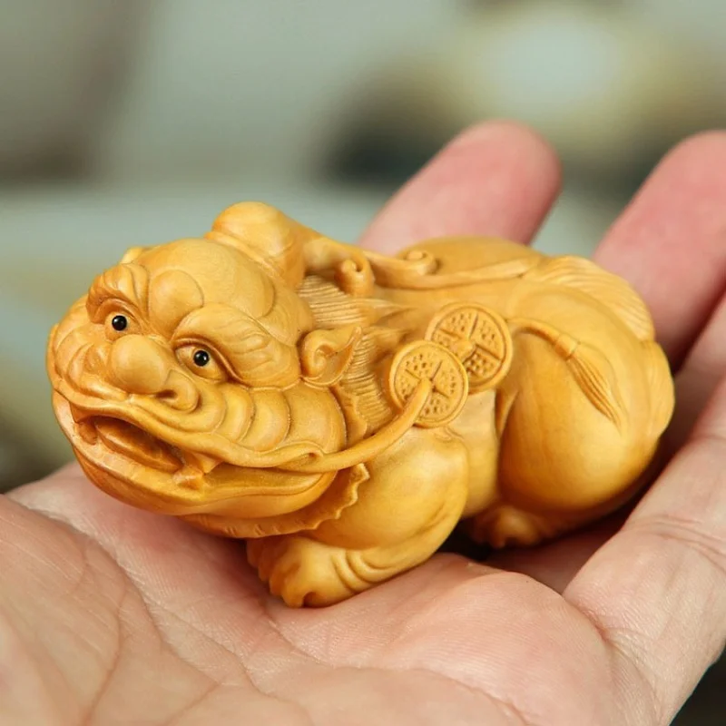Boxwood Craft Copper Coins Pi Xiu Decoration Solid Wood Office Desktop Tea Ornaments Men's Handheld Artsy Object Wholesale
Boxwood Craft Copper Coins Pi Xiu Decoration Solid Wood Office Desktop Tea Ornaments Men's Handheld Artsy Object Wholesale