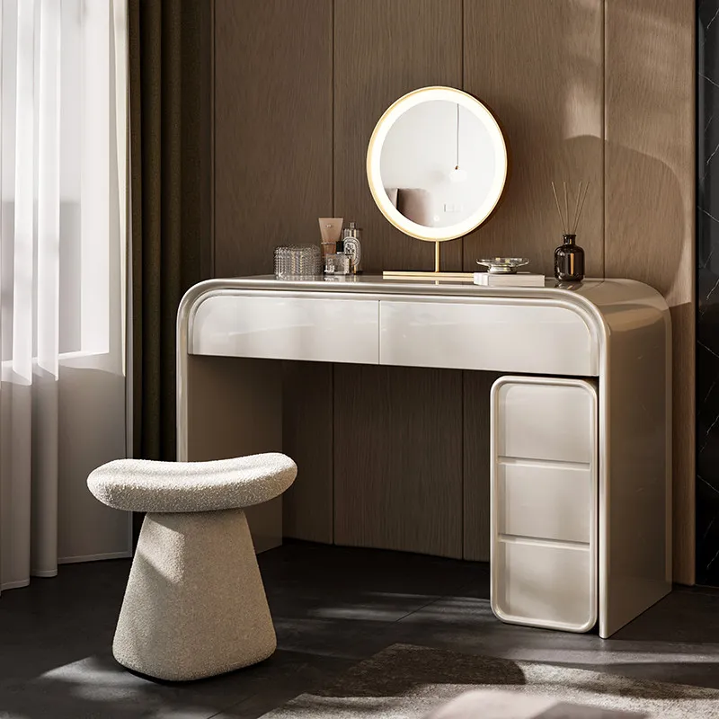 Luxury Nordic Vanity Table Dest Drawer Glossy Long Vintage Dressing Table Corner Glass Tocador Maquillaje Furniture For Home
Luxury Nordic Vanity Table Dest Drawer Glossy Long Vintage Dressing Table Corner Glass Tocador Maquillaje Furniture For Home