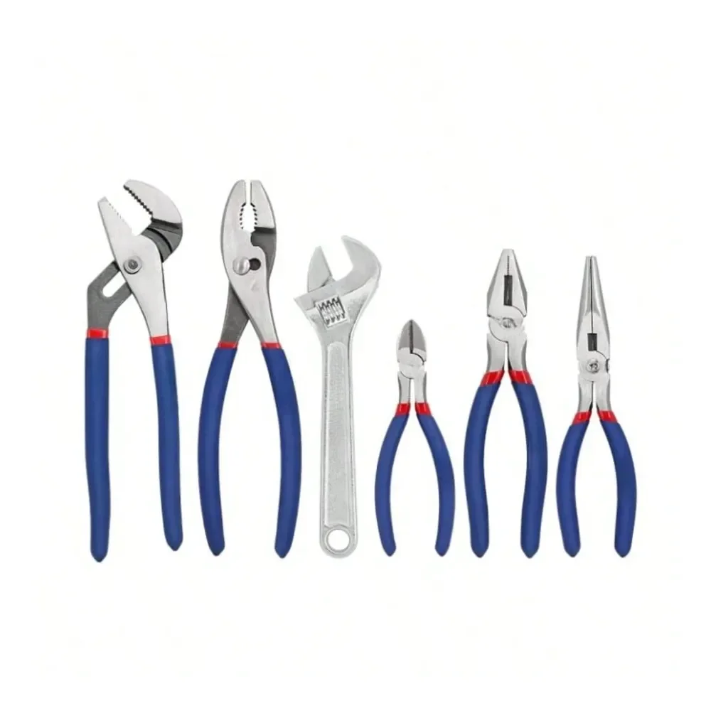 Pliers Wrench Set For DIY Home Use 10 Water Pump, 10 Slip Joint, 8 Long Nose, 8 Linesman, 6 Diagonal, 8 Adjustable W001329ATren
Pliers Wrench Set For DIY Home Use 10 Water Pump, 10 Slip Joint, 8 Long Nose, 8 Linesman, 6 Diagonal, 8 Adjustable W001329ATren