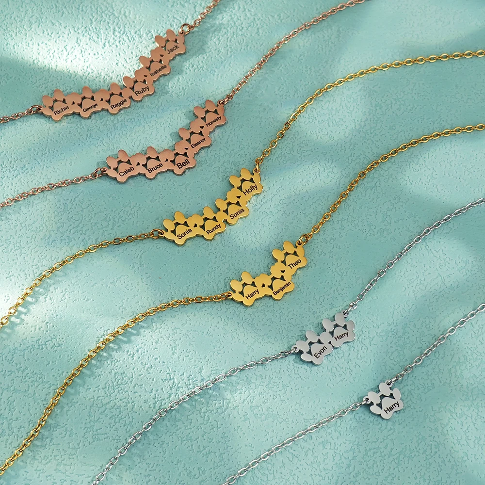 Personalized Names Pet Paw Necklace Custom Family Names Dog Paw Choker Fashion Jewelry Gift For Her Mom Girl Mother's Day Gift
Personalized Names Pet Paw Necklace Custom Family Names Dog Paw Choker Fashion Jewelry Gift For Her Mom Girl Mother's Day Gift