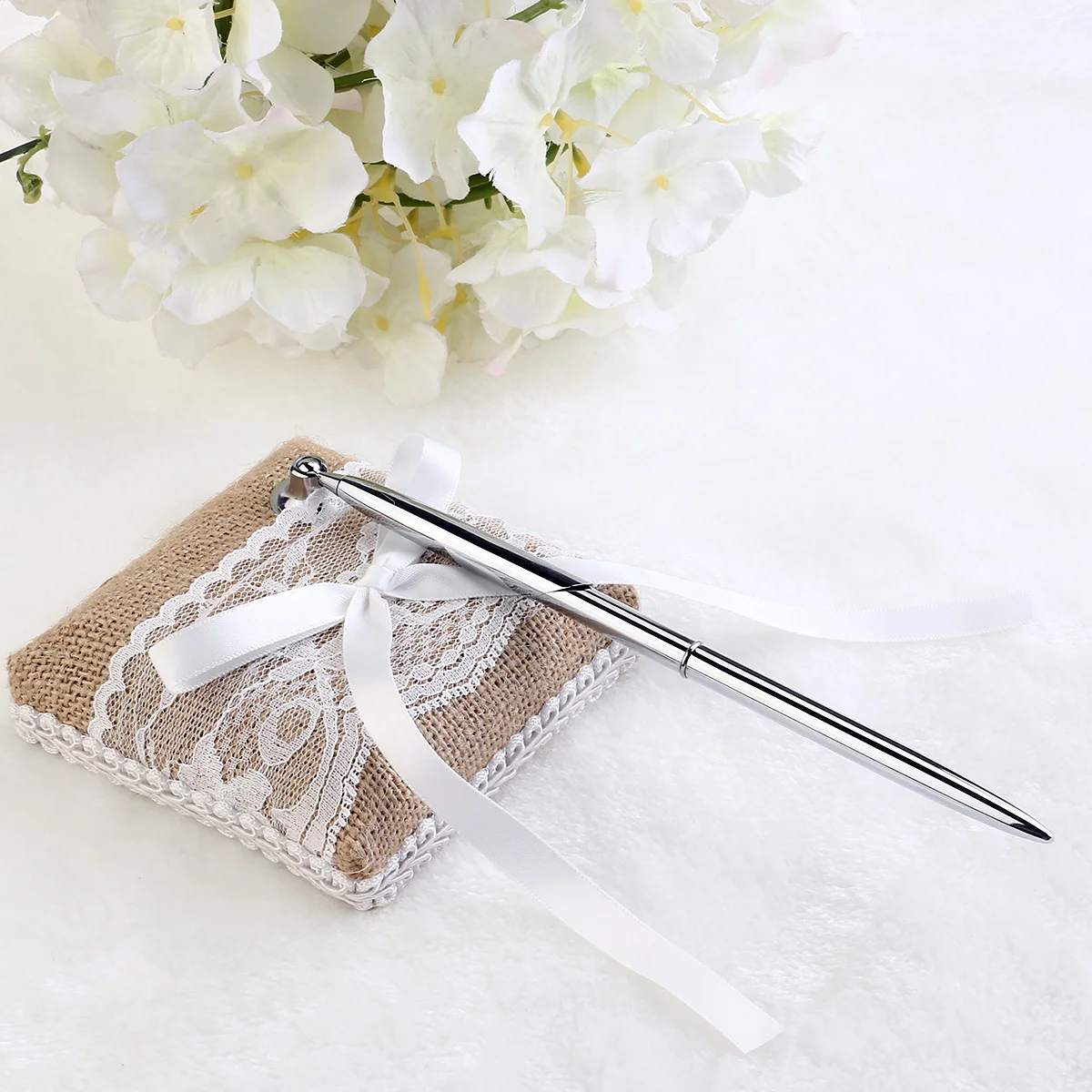 Rustic Burlap Wedding Signing Pen Holder Set 360 Rotation Guest Book Pen for Bridal Engagement Special Occasions
Rustic Burlap Wedding Signing Pen Holder Set 360 Rotation Guest Book Pen for Bridal Engagement Special Occasions