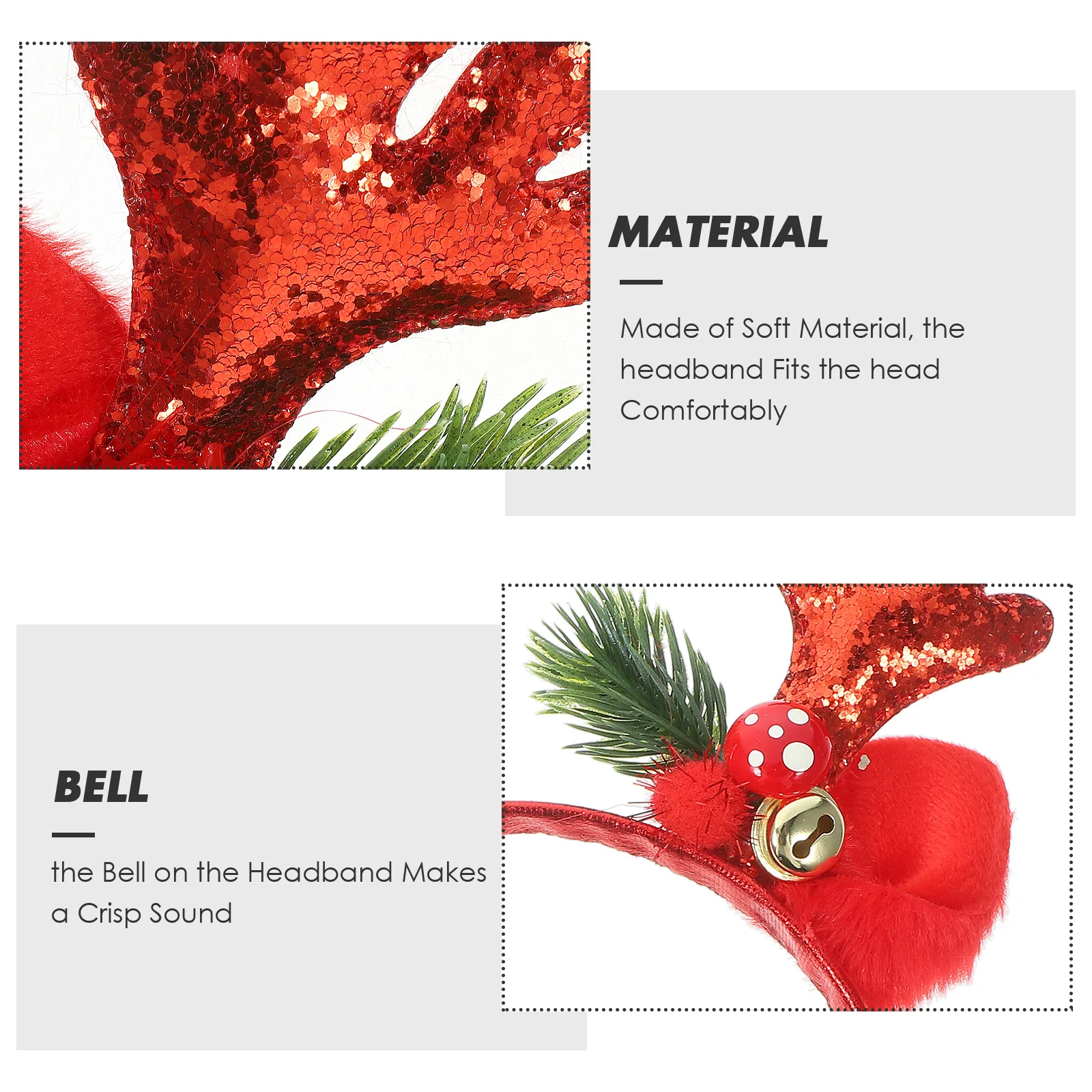 Christmas Antler Headband Reindeer Antlers Holiday Costume Party Accessory for Women Girls Teens Red Deer Ears Cloth Bell Decor
Christmas Antler Headband Reindeer Antlers Holiday Costume Party Accessory for Women Girls Teens Red Deer Ears Cloth Bell Decor
