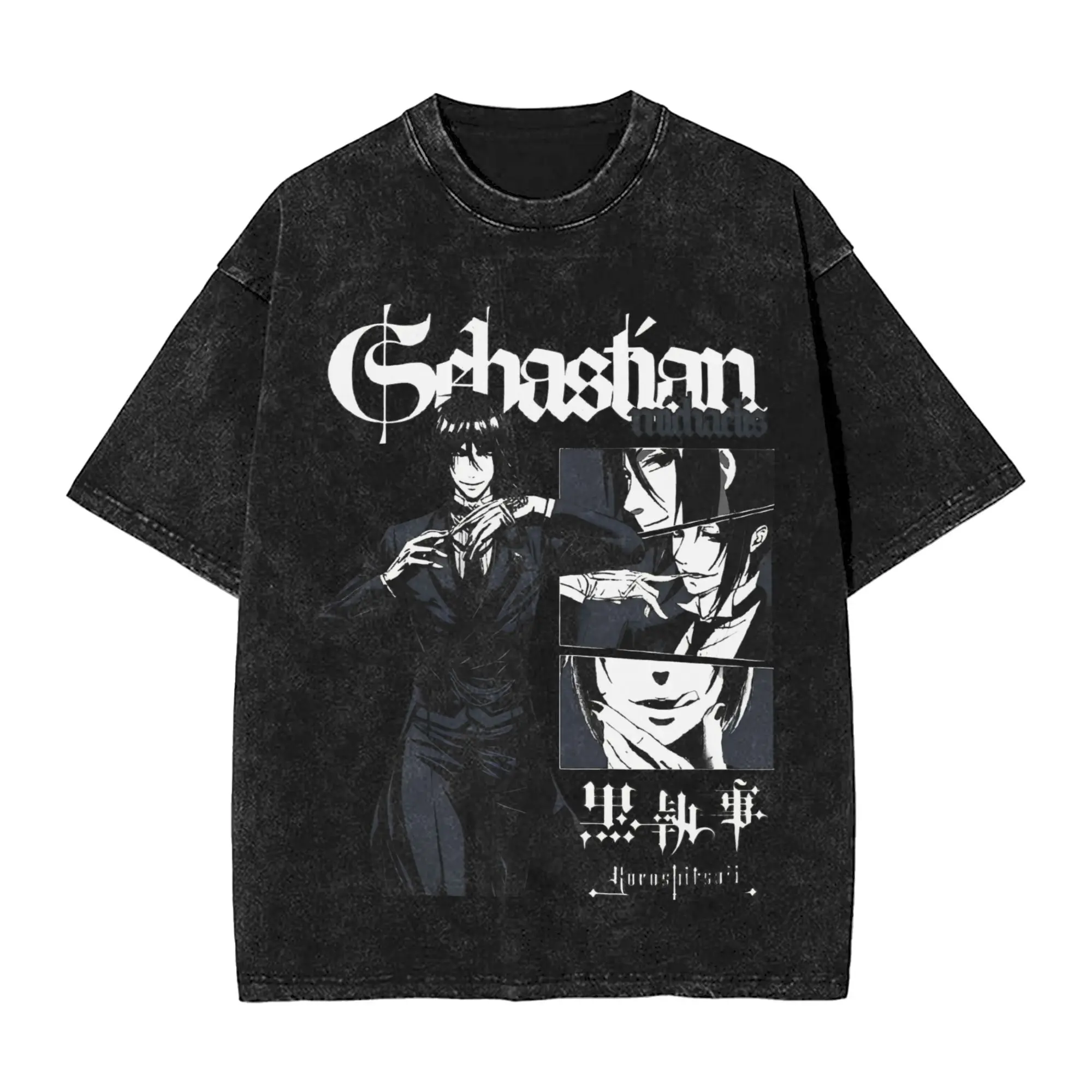 Футболка Black Butlers Michaelis Sebastian, летние винтажные футболки, повседневная модная крутая футболка для мужской одежды с короткими рукавами
Футболка Black Butlers Michaelis Sebastian, летние винтажные футболки, повседневная модная крутая футболка для мужской одежды с короткими рукавами