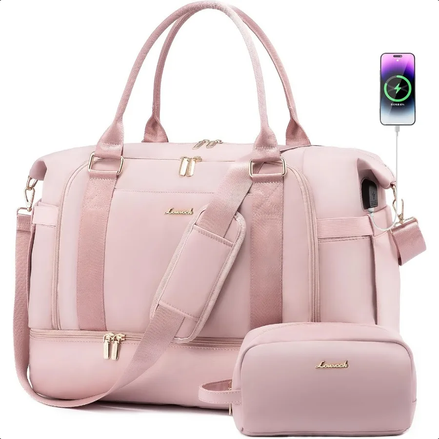 Gym Bag Travel Duffel Bag with USB Charging PortWeekender Bags for Women with Shoe Compartment Carry on Overnight Bag with Toil
Gym Bag Travel Duffel Bag with USB Charging PortWeekender Bags for Women with Shoe Compartment Carry on Overnight Bag with Toil