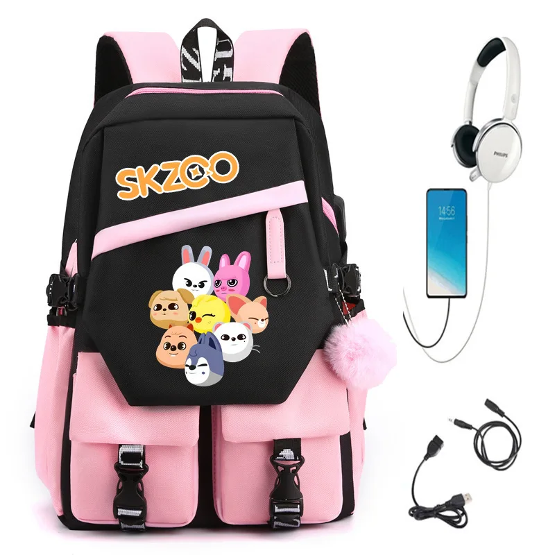 Новый стиль SKZOO Stray Cute Cartoon Seungmin Merchandise Рюкзак того же стиля с USB-зарядкой Студенческая школьная сумка Повседневная сумка
Новый стиль SKZOO Stray Cute Cartoon Seungmin Merchandise Рюкзак того же стиля с USB-зарядкой Студенческая школьная сумка Повседневная сумка