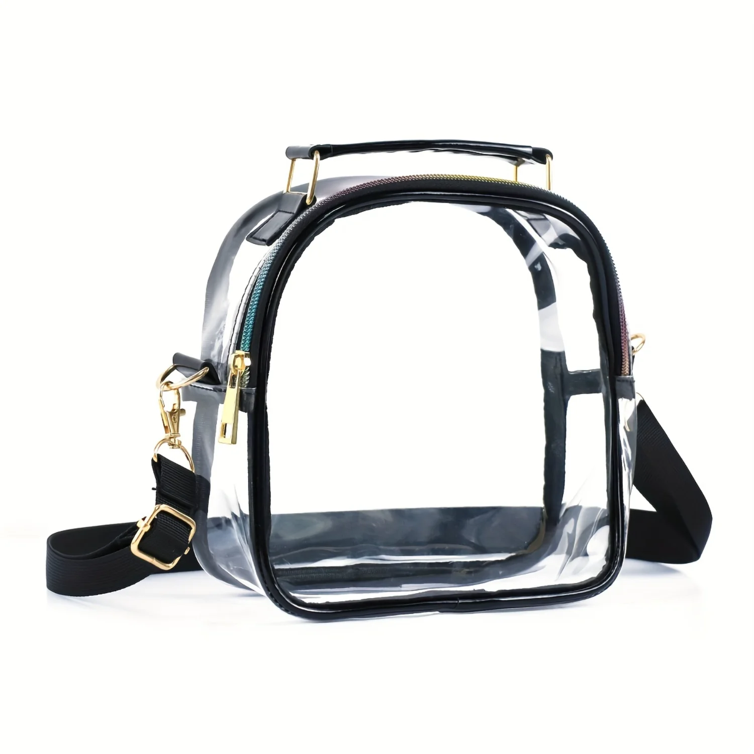 Casual Clear Shoulder Bag, Simple Fashion PVC Zipper Cosmetic Bag With Top Handle Rain cover backpack Tactical waist pack Travel
Casual Clear Shoulder Bag, Simple Fashion PVC Zipper Cosmetic Bag With Top Handle Rain cover backpack Tactical waist pack Travel