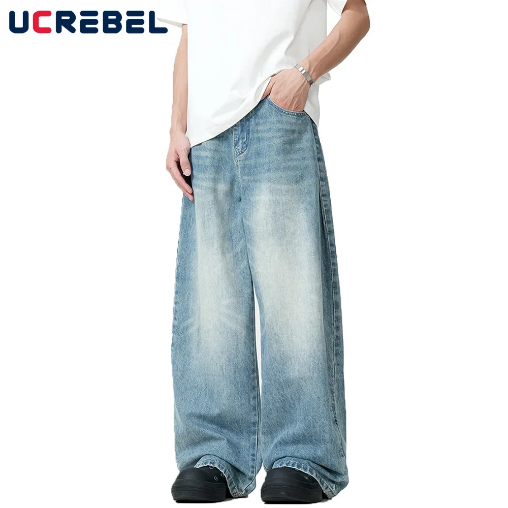 RetroWashed Distressed Blue Jeans Mens High Street Spliced Wide Leg Pocket Loose Trousers Men Denim Pants
RetroWashed Distressed Blue Jeans Mens High Street Spliced Wide Leg Pocket Loose Trousers Men Denim Pants