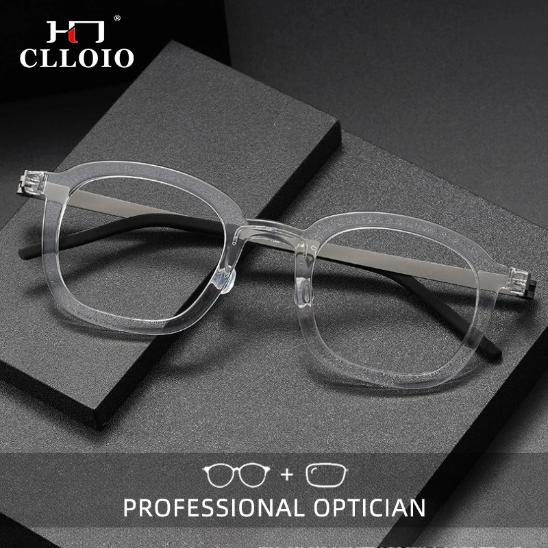 CLLOIO New Fashion Screwless Reading Glasses Blue Light Blocking Acetate Frame Titanium Temple Progressive Prescription Eyewear
CLLOIO New Fashion Screwless Reading Glasses Blue Light Blocking Acetate Frame Titanium Temple Progressive Prescription Eyewear