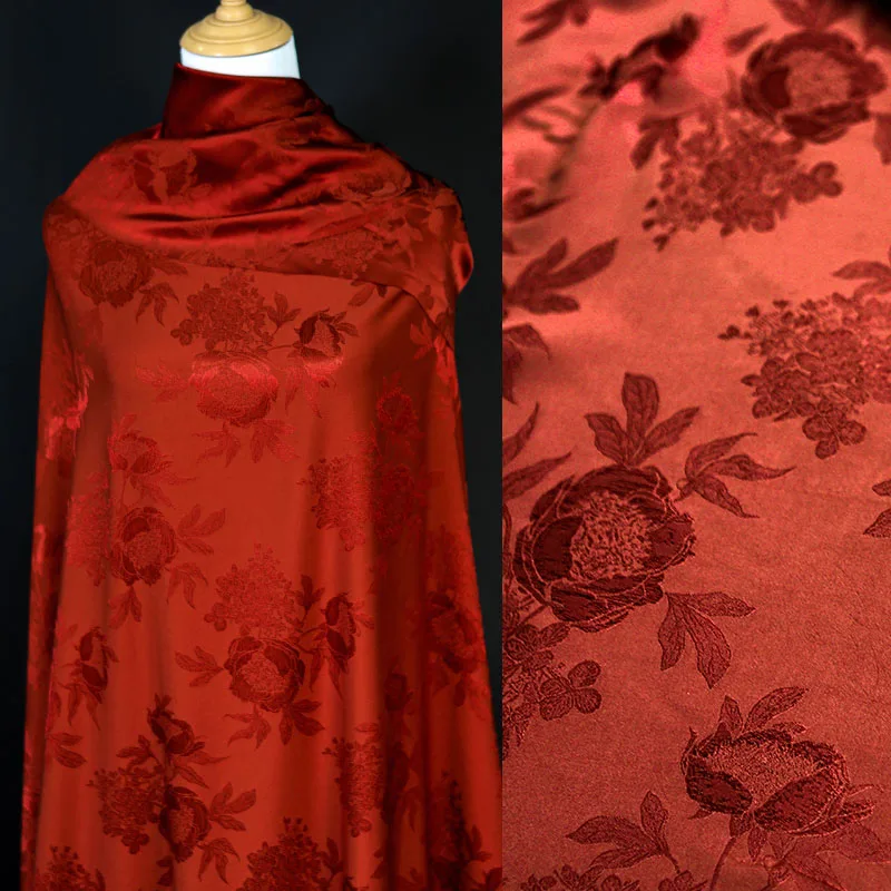 Vermilion Camellia Human Silk Jacquard Fabric Smooth and Soft Summer Light Shirt Set Cheongsam Sewing Fabrics for Needlework
Vermilion Camellia Human Silk Jacquard Fabric Smooth and Soft Summer Light Shirt Set Cheongsam Sewing Fabrics for Needlework