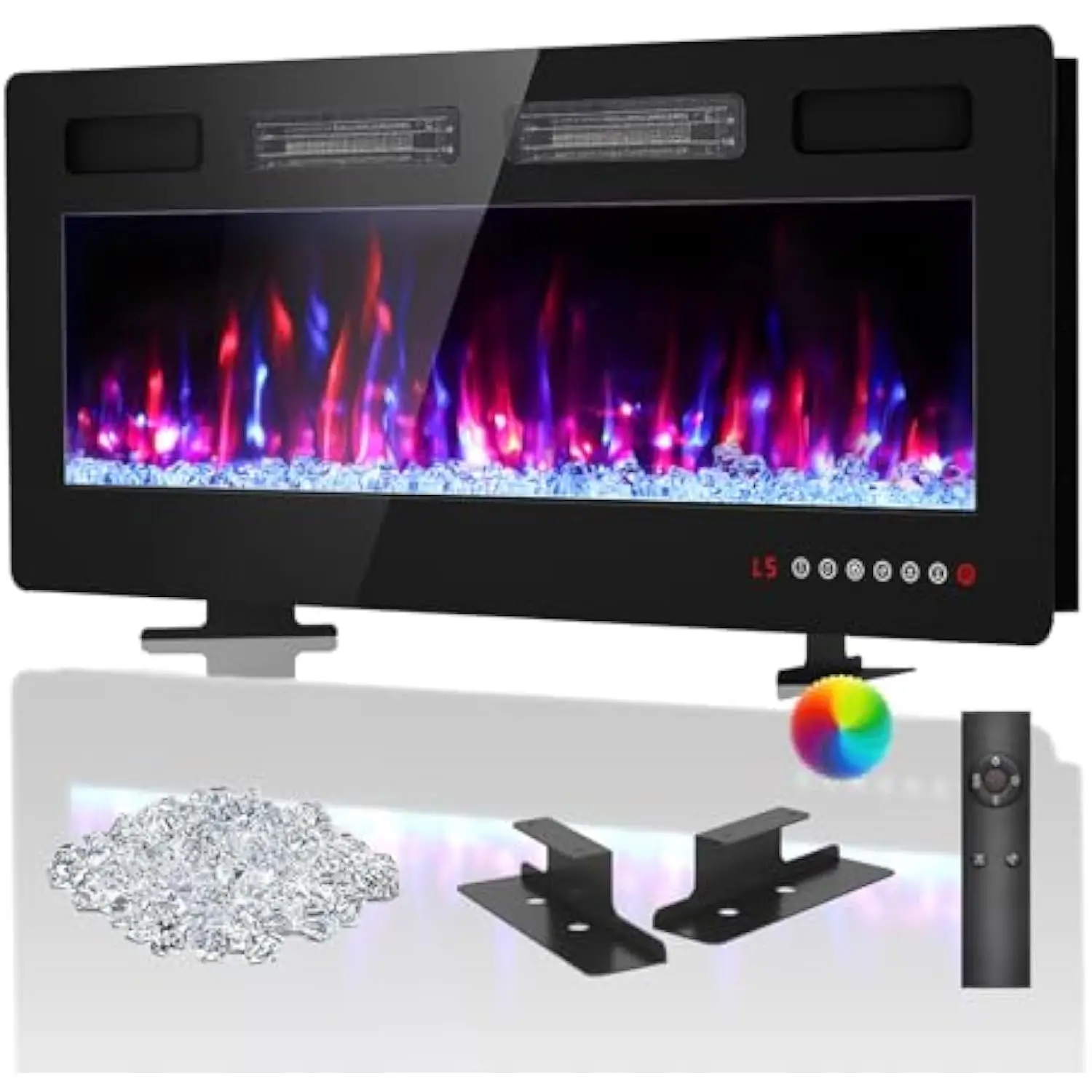 42 Inch Ultra Thin Electric Fireplace-Freestanding or Recessed Wall Mounted Fireplace, Remote Control, Touch Screen, 750W/1500
42 Inch Ultra Thin Electric Fireplace-Freestanding or Recessed Wall Mounted Fireplace, Remote Control, Touch Screen, 750W/1500