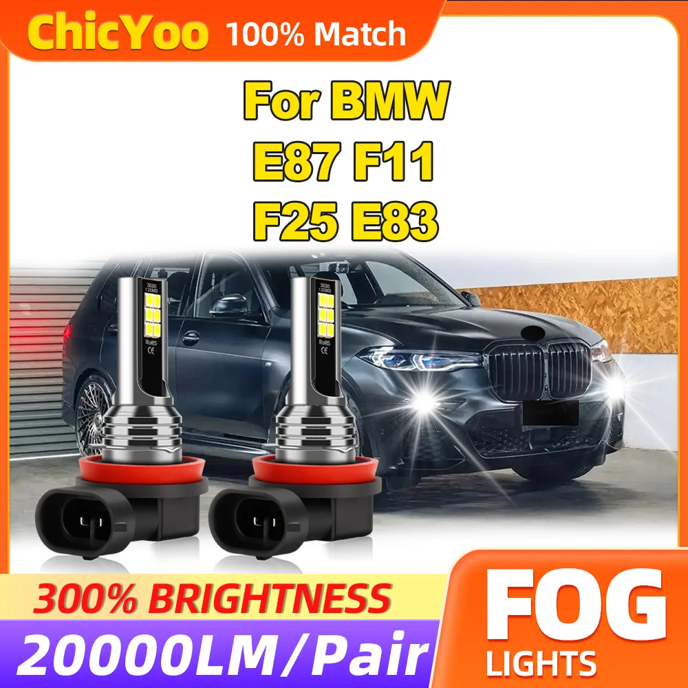 20000LM LED Fog Lights 60W Super Bright Fog Lamps 6000K White 12V Plug And Play For BMW E87 F11 F25 E83
20000LM LED Fog Lights 60W Super Bright Fog Lamps 6000K White 12V Plug And Play For BMW E87 F11 F25 E83