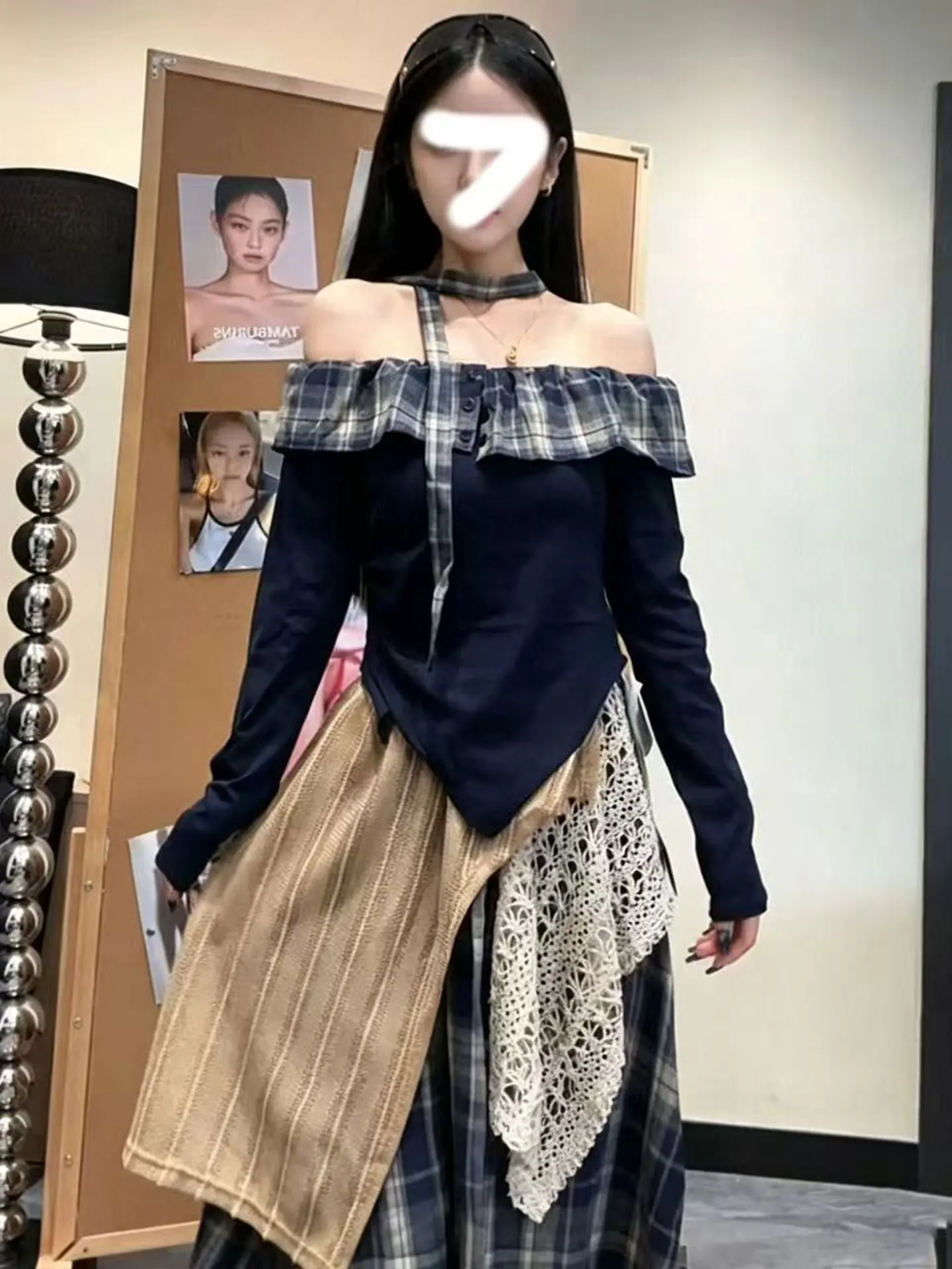 Large Size Vintage Plaid Long Sleeve Set Women Summer Student Spicy Girl Top Half Skirt Two Piece Set High Waist Pleated Skirt
Large Size Vintage Plaid Long Sleeve Set Women Summer Student Spicy Girl Top Half Skirt Two Piece Set High Waist Pleated Skirt