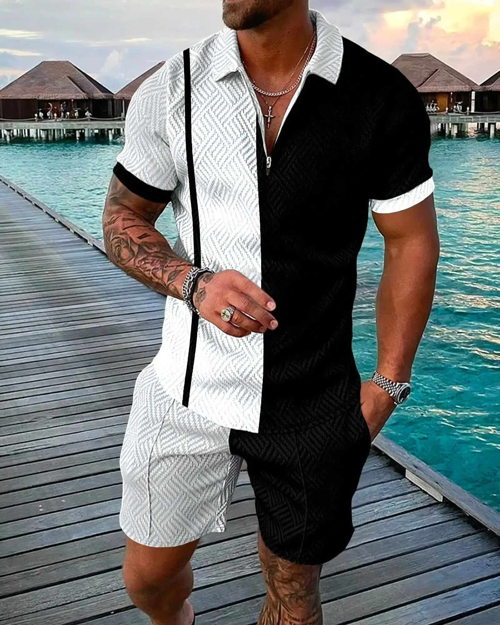 Funny 3D Printed Men's 2 Piece Sets Fashion Polo Shirt+Shorts Outfit Casual Short Sleeve Zipper Shirts Summer Hip Hop Streetwear
Funny 3D Printed Men's 2 Piece Sets Fashion Polo Shirt+Shorts Outfit Casual Short Sleeve Zipper Shirts Summer Hip Hop Streetwear