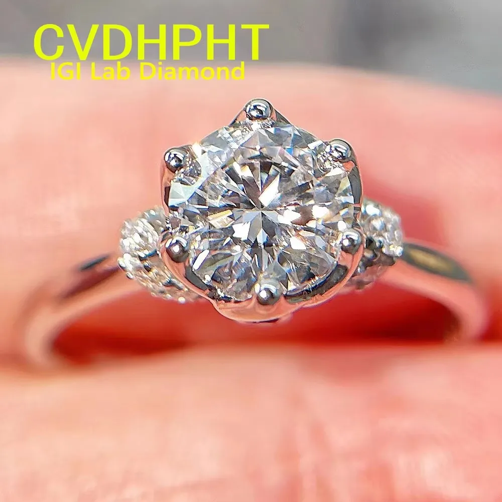 RING 1 2 3 4 Carat real Solid 9K 14K white gold Lab grown dimaond ring IGI round shape D VS1 Wedding engagement ring
RING 1 2 3 4 Carat real Solid 9K 14K white gold Lab grown dimaond ring IGI round shape D VS1 Wedding engagement ring 