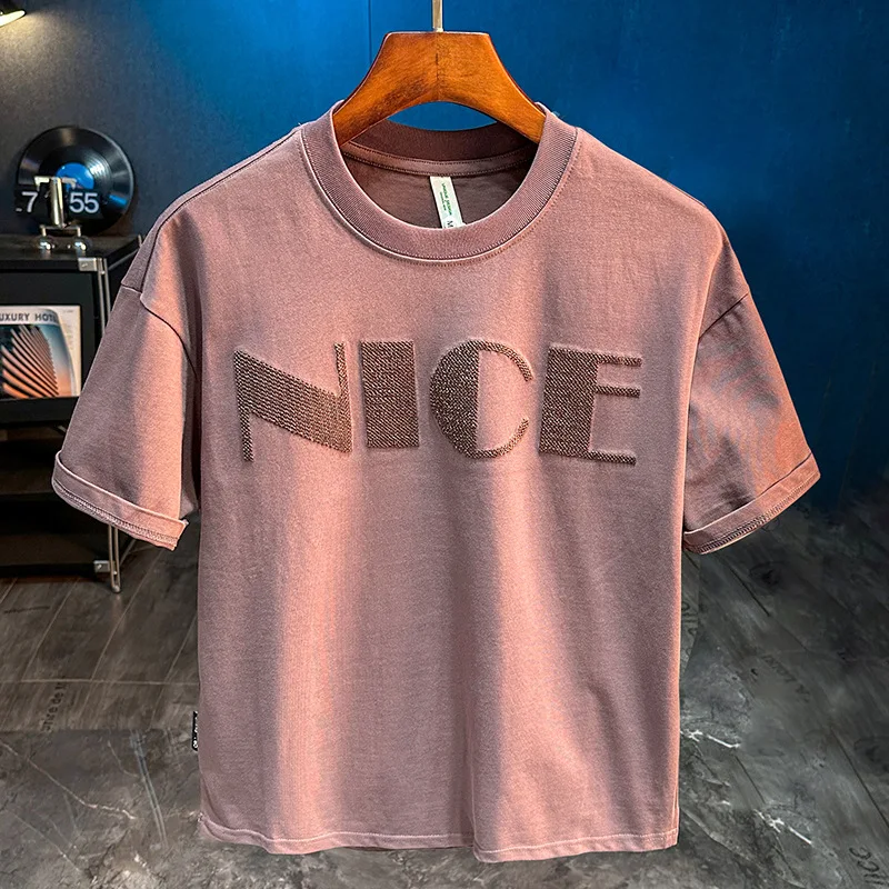 2025 new short sleeved T-shirt men's casual versatile summer American embroidery printed high-end men's top
2025 new short sleeved T-shirt men's casual versatile summer American embroidery printed high-end men's top