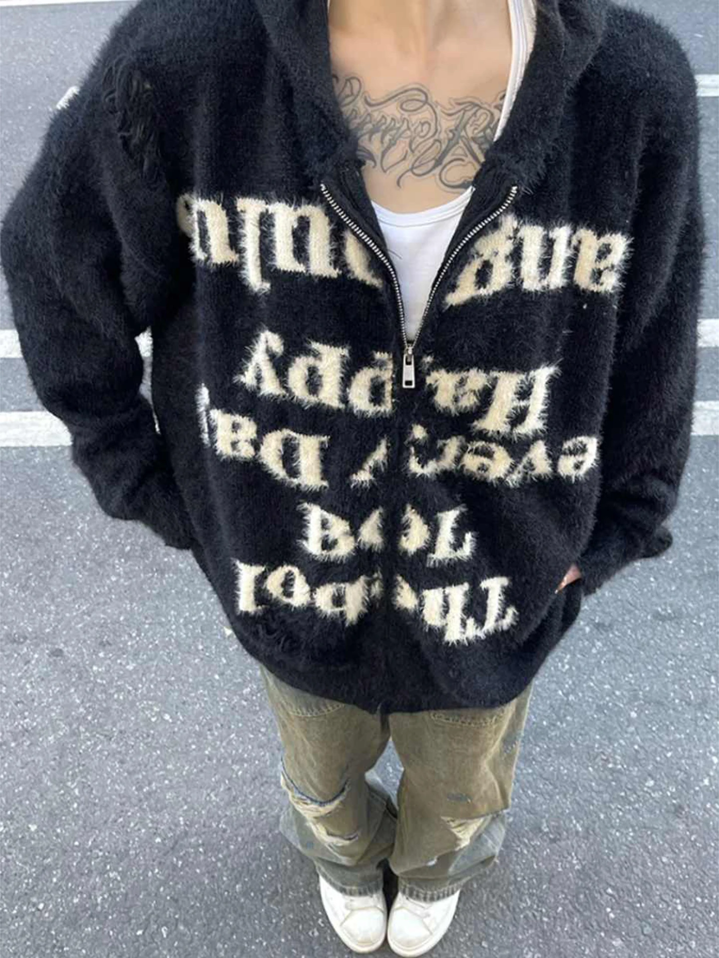 Autumn Winter Zipper Hooded Knitted Sweater Couple's Lazy Sle Casual Long Sve Knitwear Polyester Fiber Hat-irt
Autumn Winter Zipper Hooded Knitted Sweater Couple's Lazy Sle Casual Long Sve Knitwear Polyester Fiber Hat-irt