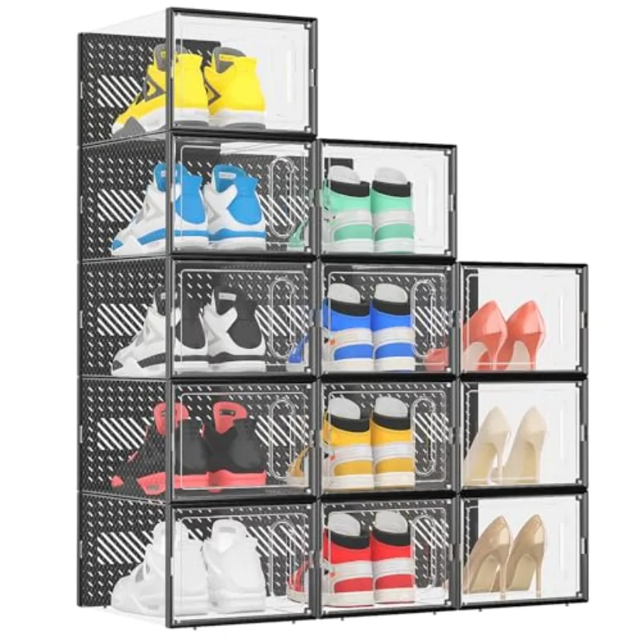 X-Large Shoe Boxes with Magnetic Door 12-Pack Stackable Shoes Storage Organizer for Closet Clear Plastic Sneaker Container Shoe
X-Large Shoe Boxes with Magnetic Door 12-Pack Stackable Shoes Storage Organizer for Closet Clear Plastic Sneaker Container Shoe