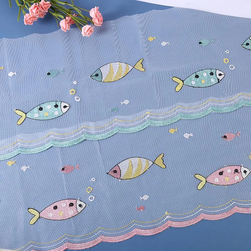 30Yards Fish Pattern Lace Fabric Embroidered Ribbon Edge Trim For Garment Dress DIY Sewing
30Yards Fish Pattern Lace Fabric Embroidered Ribbon Edge Trim For Garment Dress DIY Sewing