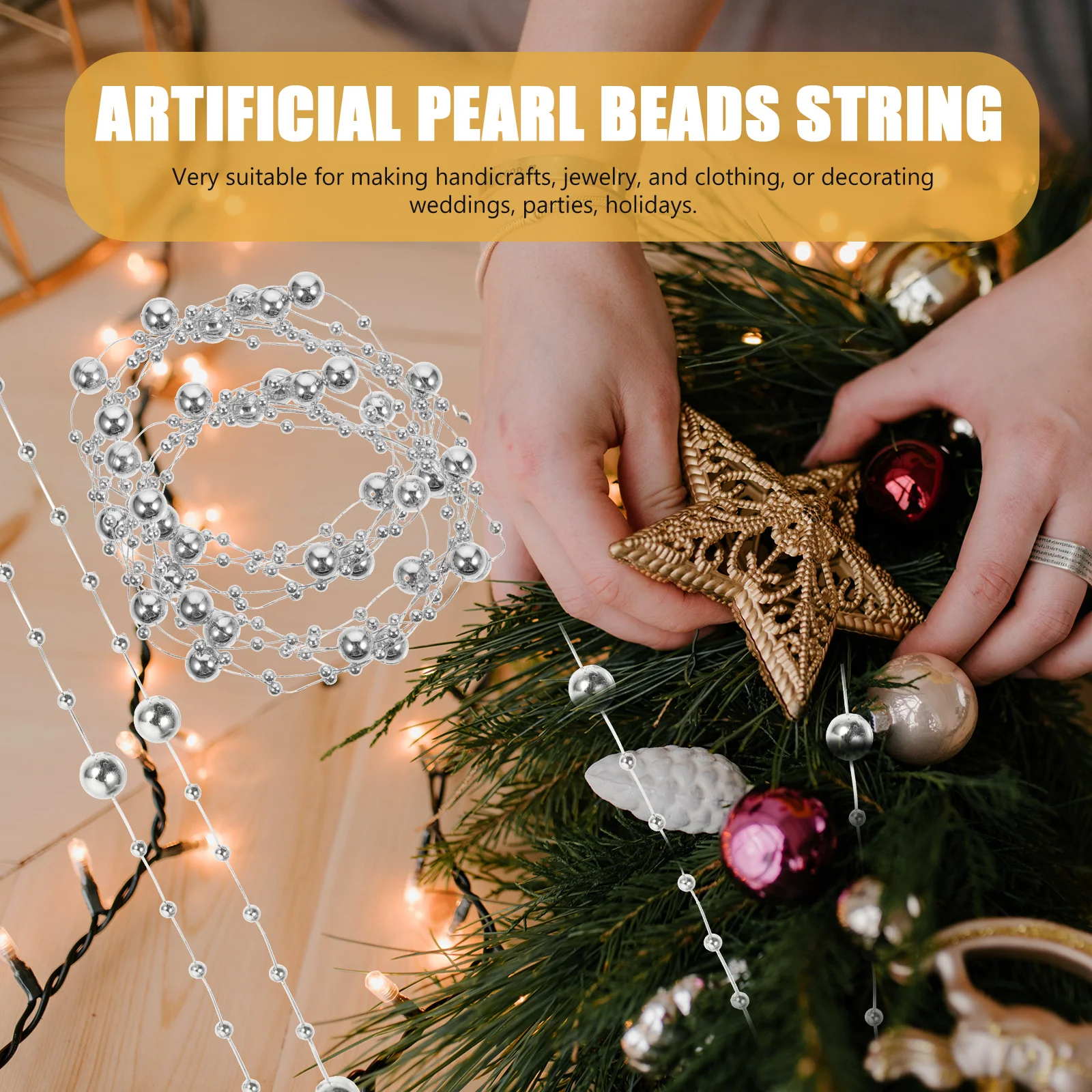 30Pcs Artificial Pearl String Wedding Beads Chain Elegant Faux Pearls for Floral Arrangement Bouquet Party Home Decor
30Pcs Artificial Pearl String Wedding Beads Chain Elegant Faux Pearls for Floral Arrangement Bouquet Party Home Decor