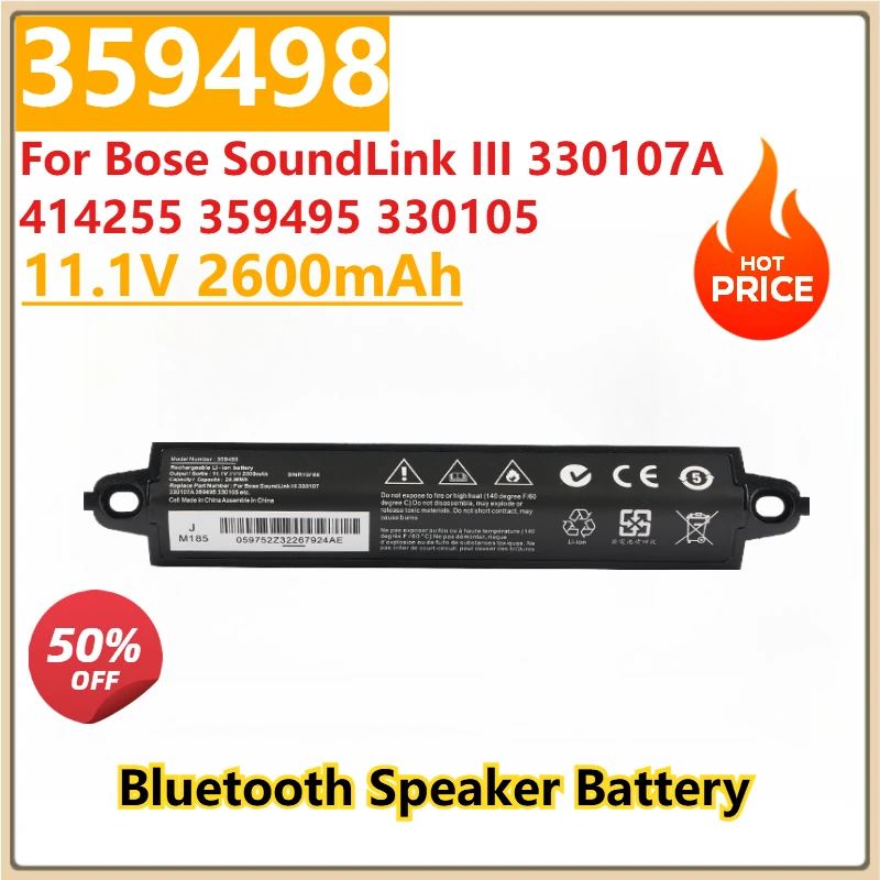 Новый 359498 Сменный аккумулятор для динамика Bluetooth 11,1 В 2600 мАч для Bose SoundLink III 330107A 414255 359495 330105
Новый 359498 Сменный аккумулятор для динамика Bluetooth 11,1 В 2600 мАч для Bose SoundLink III 330107A 414255 359495 330105
