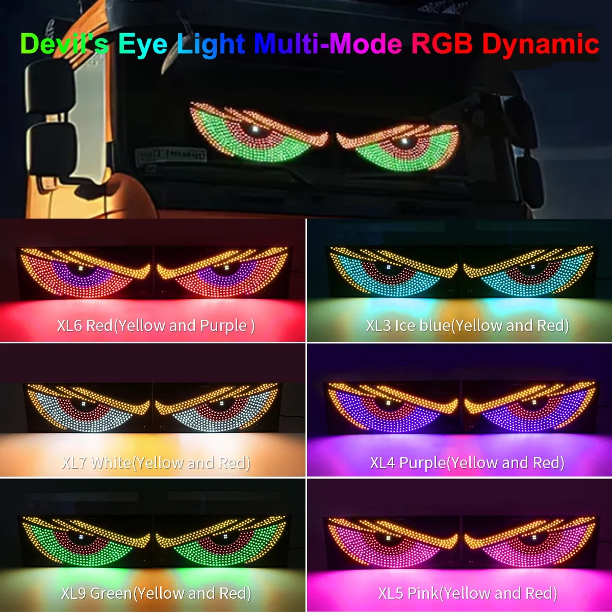 Свет Devil's Eye RGB Dynamic Demon Eye Декоративный светильник Светодиодный дисплей Декор Пиксельная панель Лобовое стекло Многорежимная лампа для автомобиля Грузовик
Свет Devil's Eye RGB Dynamic Demon Eye Декоративный светильник Светодиодный дисплей Декор Пиксельная панель Лобовое стекло Многорежимная лампа для автомобиля Грузовик
