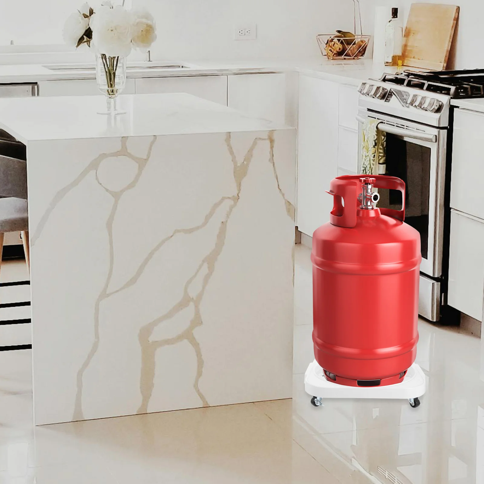 Propane Tank Base With Brake Wheels Heavy Duty Gas Cylinder Holder Movable Plant Roller Stand For Bbq Use Durable Pp
Propane Tank Base With Brake Wheels Heavy Duty Gas Cylinder Holder Movable Plant Roller Stand For Bbq Use Durable Pp