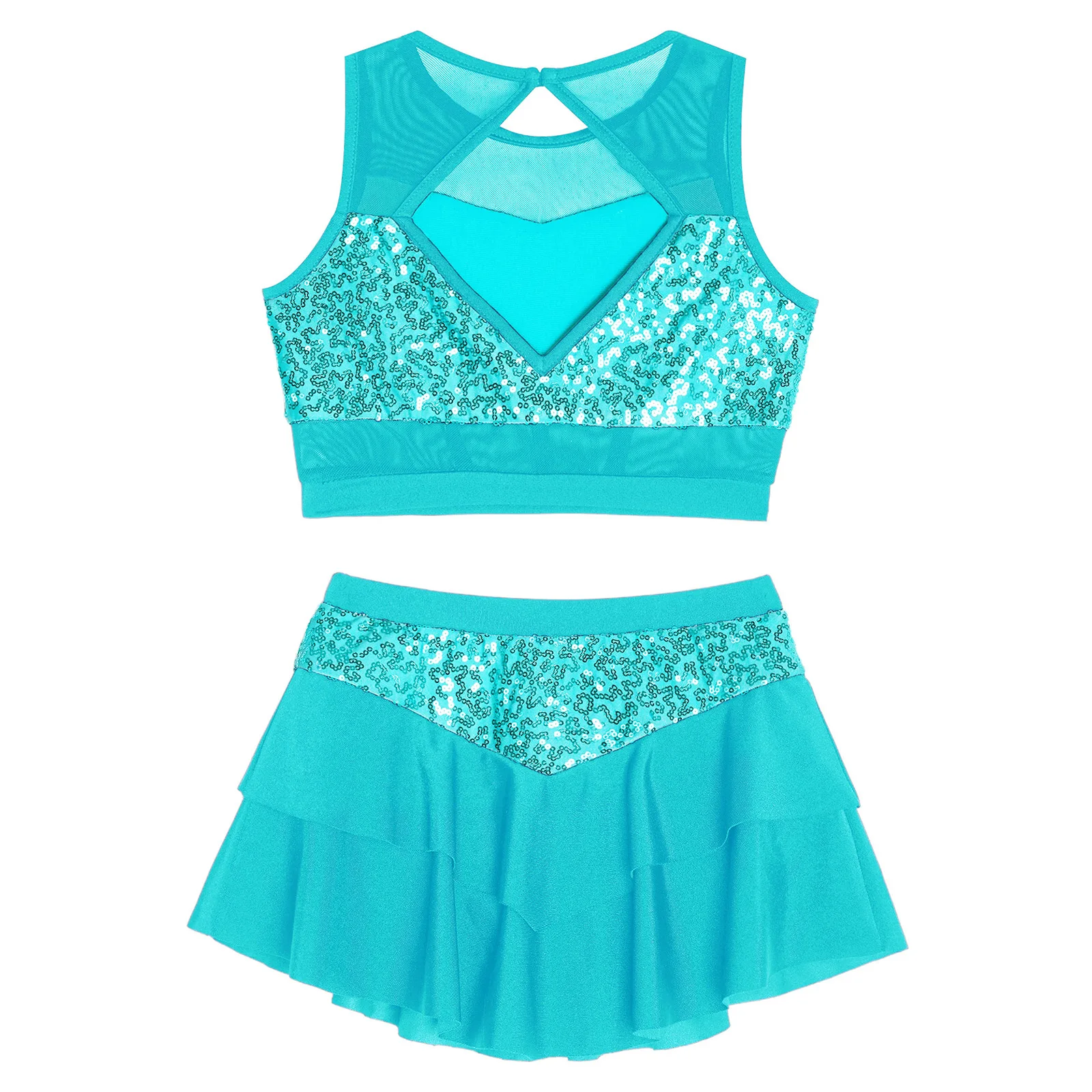 Kids Girls Hip Hop Dance Outfit Backless Sparkling Sequin Cheerleading Costume Teens Modern Jazz Dance Stage Performance Outfit
Kids Girls Hip Hop Dance Outfit Backless Sparkling Sequin Cheerleading Costume Teens Modern Jazz Dance Stage Performance Outfit