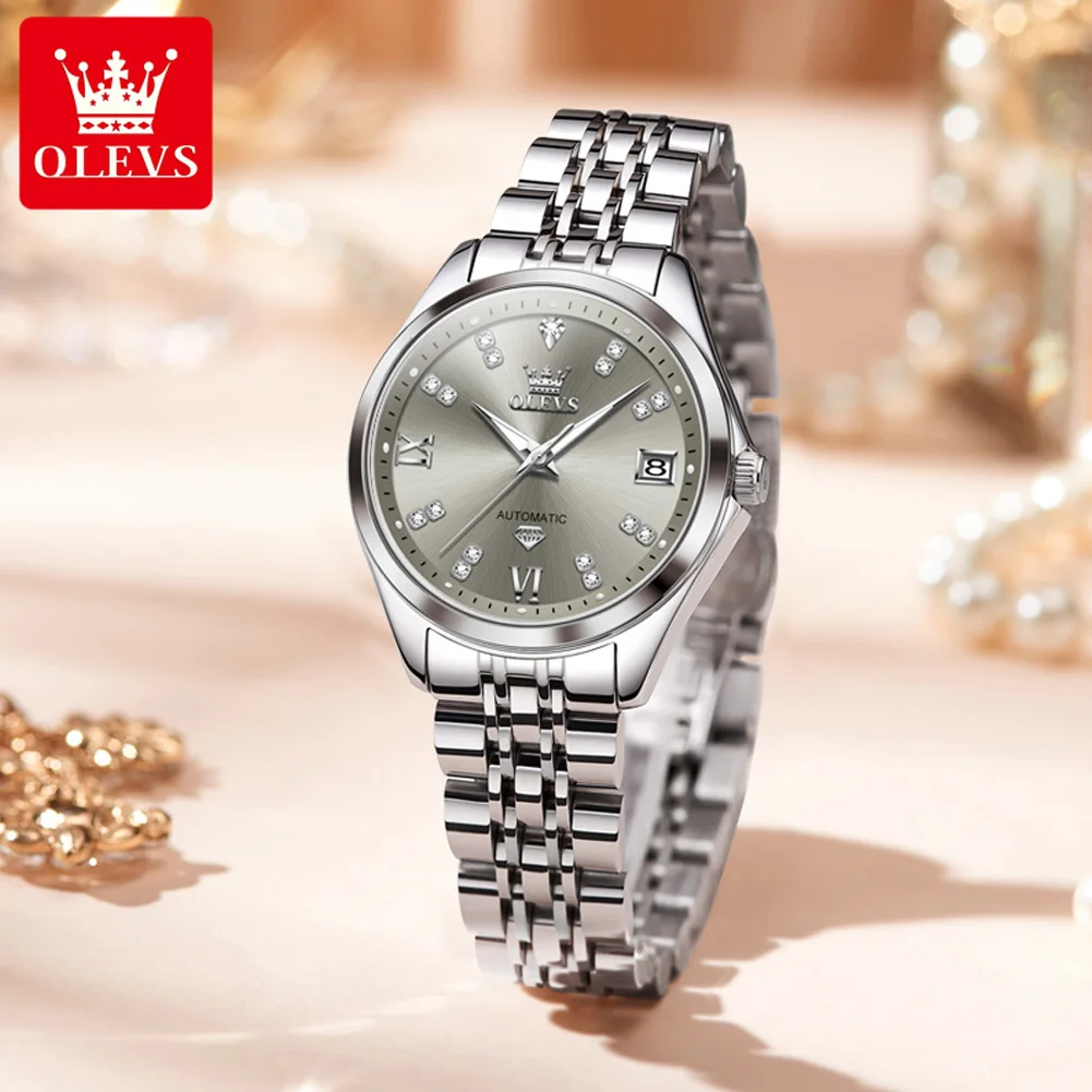 OLEVS 9801 Original Women's Watches Stainless Steel Fashion Automatic Mechanical Women Gift Luminous Ladies Wristwatch
OLEVS 9801 Original Women's Watches Stainless Steel Fashion Automatic Mechanical Women Gift Luminous Ladies Wristwatch