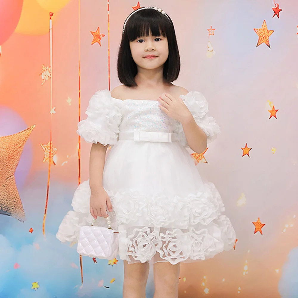 Girl Elegant Dresses Charm Flowers Flower Formal Sequin Pageant Holiday Birthday Evening Party Girls White Dress Vestidos
Girl Elegant Dresses Charm Flowers Flower Formal Sequin Pageant Holiday Birthday Evening Party Girls White Dress Vestidos