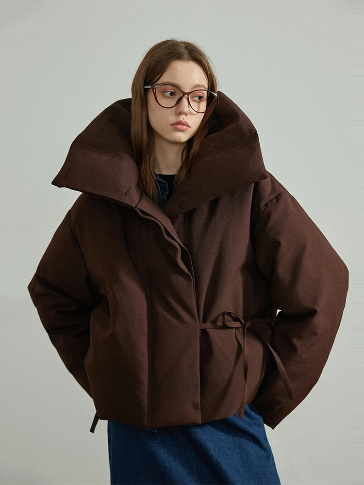 White Du down Puffer Jaet Women's Winter Loose Thiened Bread Sle Warm Outerwear Long Sve f High Collar Color
White Du down Puffer Jaet Women's Winter Loose Thiened Bread Sle Warm Outerwear Long Sve f High Collar Color