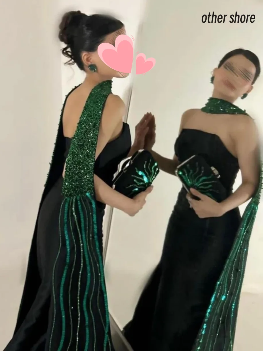 Other Shore Elegant Vintage Sexy Black Mermaid Sequins Beading Ribbon Customize Formal Occasion Prom Dress Evening Party Gowns
Other Shore Elegant Vintage Sexy Black Mermaid Sequins Beading Ribbon Customize Formal Occasion Prom Dress Evening Party Gowns