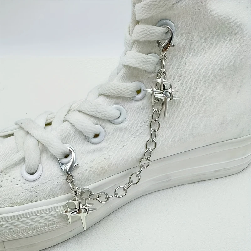 Fashion 2PCS Star Pendant Shoe Chain 5mm Stainless Steel Cuban Chain Detachable Shoe Buckle DIY Accessories Gift For Girlfriend
Fashion 2PCS Star Pendant Shoe Chain 5mm Stainless Steel Cuban Chain Detachable Shoe Buckle DIY Accessories Gift For Girlfriend