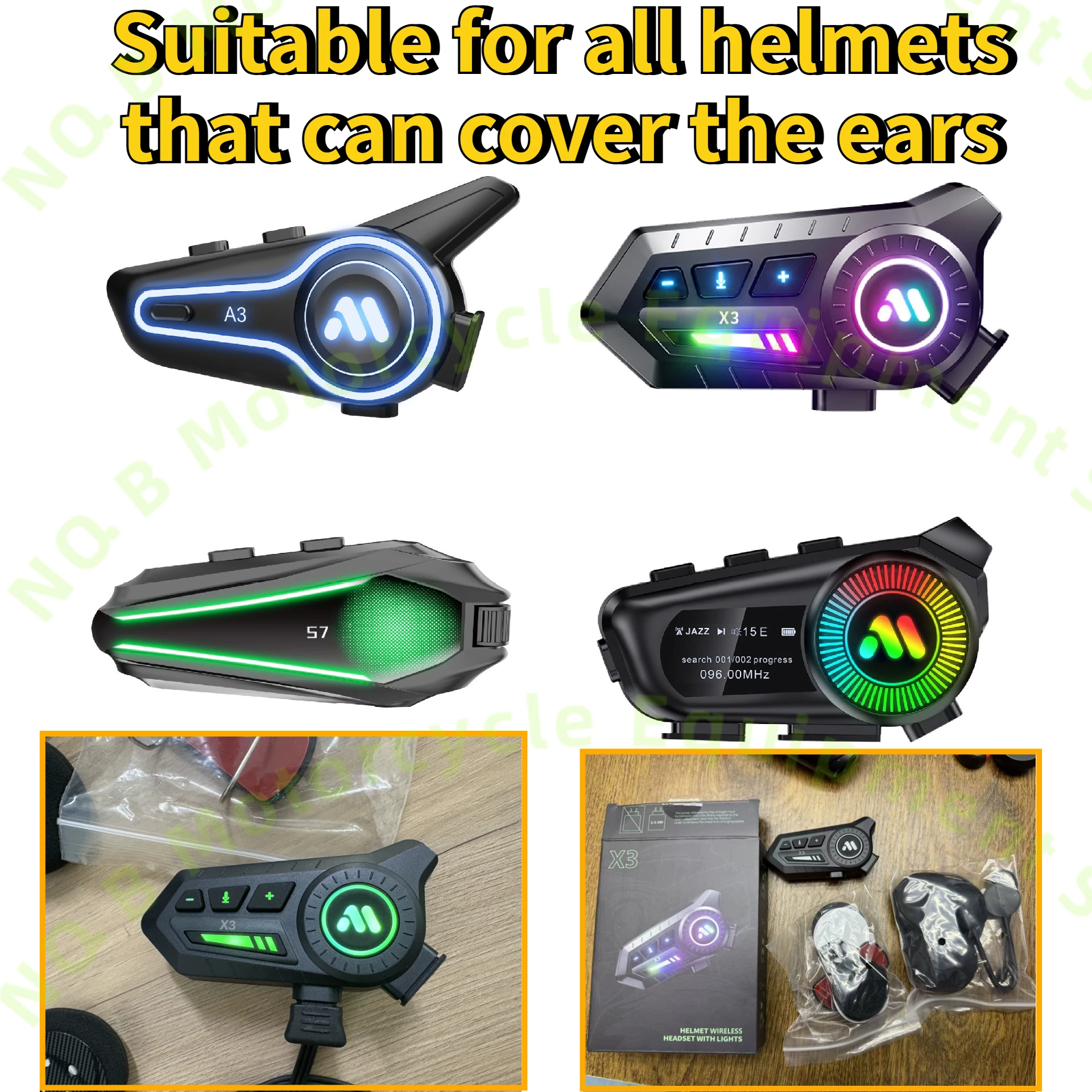 X3 Motorcycle Helmet Bluetooth Headset Waterproof Noise Reduction Wireless Intercom Dual Rider Riding Headphones
X3 Motorcycle Helmet Bluetooth Headset Waterproof Noise Reduction Wireless Intercom Dual Rider Riding Headphones