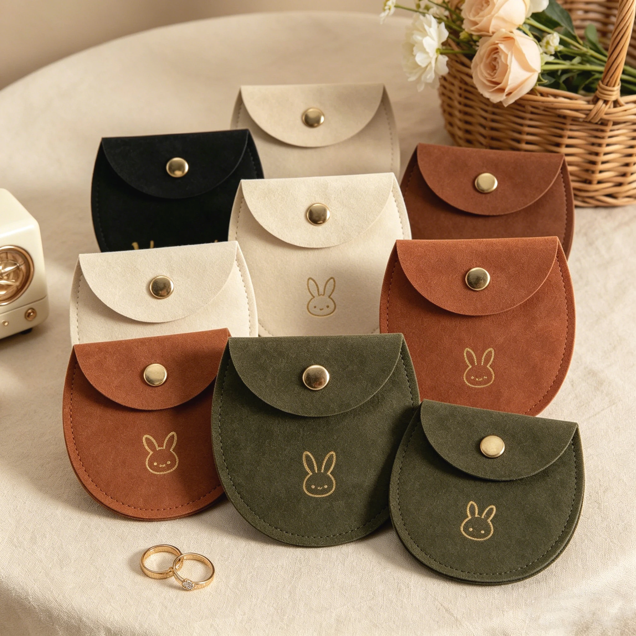 50/100pcs Custom Logo 7.8x8.5cm Microfiber Button Pouch Small Suede Bags Necklace Earring Jewelry Wedding Gift Packaging Storage
50/100pcs Custom Logo 7.8x8.5cm Microfiber Button Pouch Small Suede Bags Necklace Earring Jewelry Wedding Gift Packaging Storage