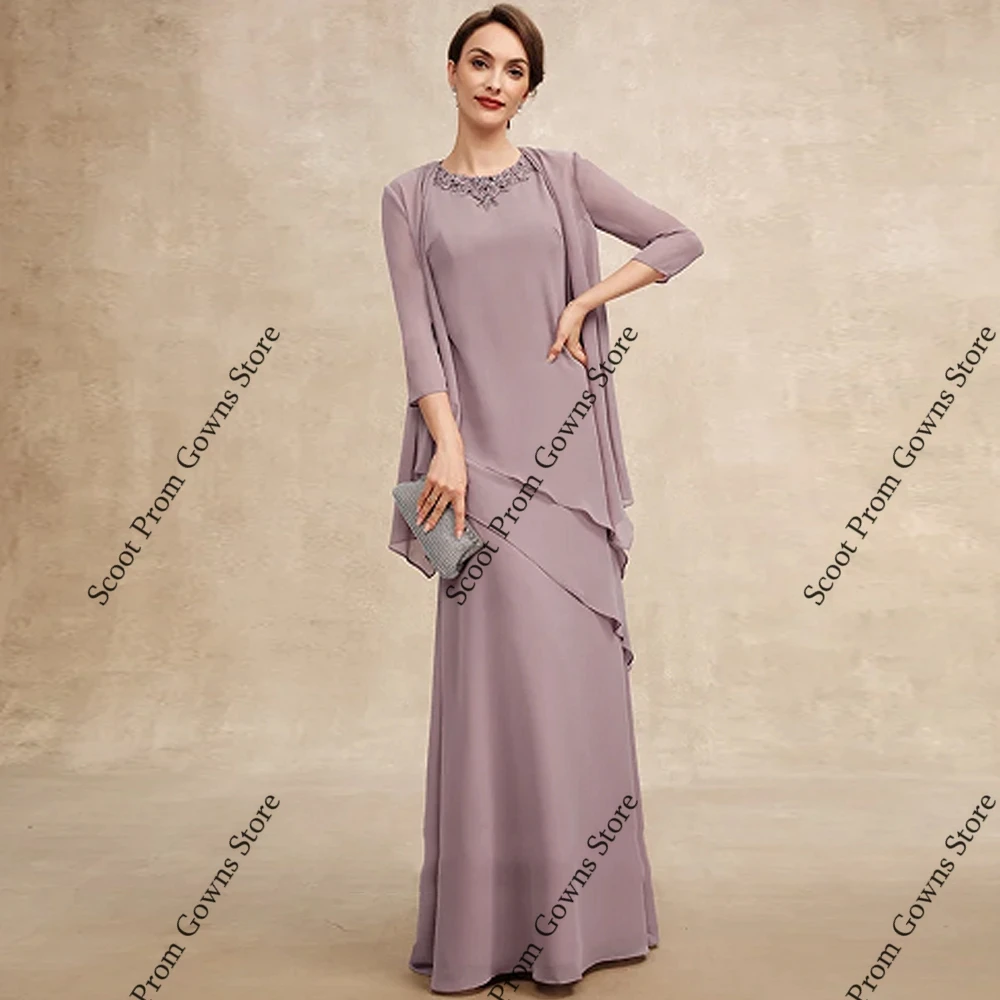 Pink Chiffon Mother of Bride Dresses 3/4 Sleeve Wedding Party Dresses for Women 2025 Summer New Beading Beach Robe De Soirée
Pink Chiffon Mother of Bride Dresses 3/4 Sleeve Wedding Party Dresses for Women 2025 Summer New Beading Beach Robe De Soirée