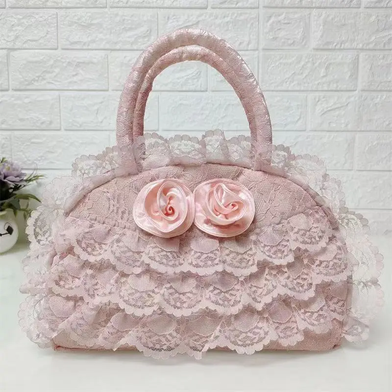 Flower Lace Handbag Creative Retro Large-capacity Mobile Phone Umbrella Storage Bag
Flower Lace Handbag Creative Retro Large-capacity Mobile Phone Umbrella Storage Bag
